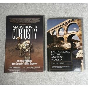 Mars Rover Curiosity &‎ Engineering In The Ancient World Science Lot 2 PB Books